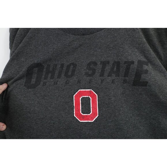 Vtg 90s Womens Large Layered Spell Out Ohio State University Long Sleeve T-Shirt - Picture 6 of 11